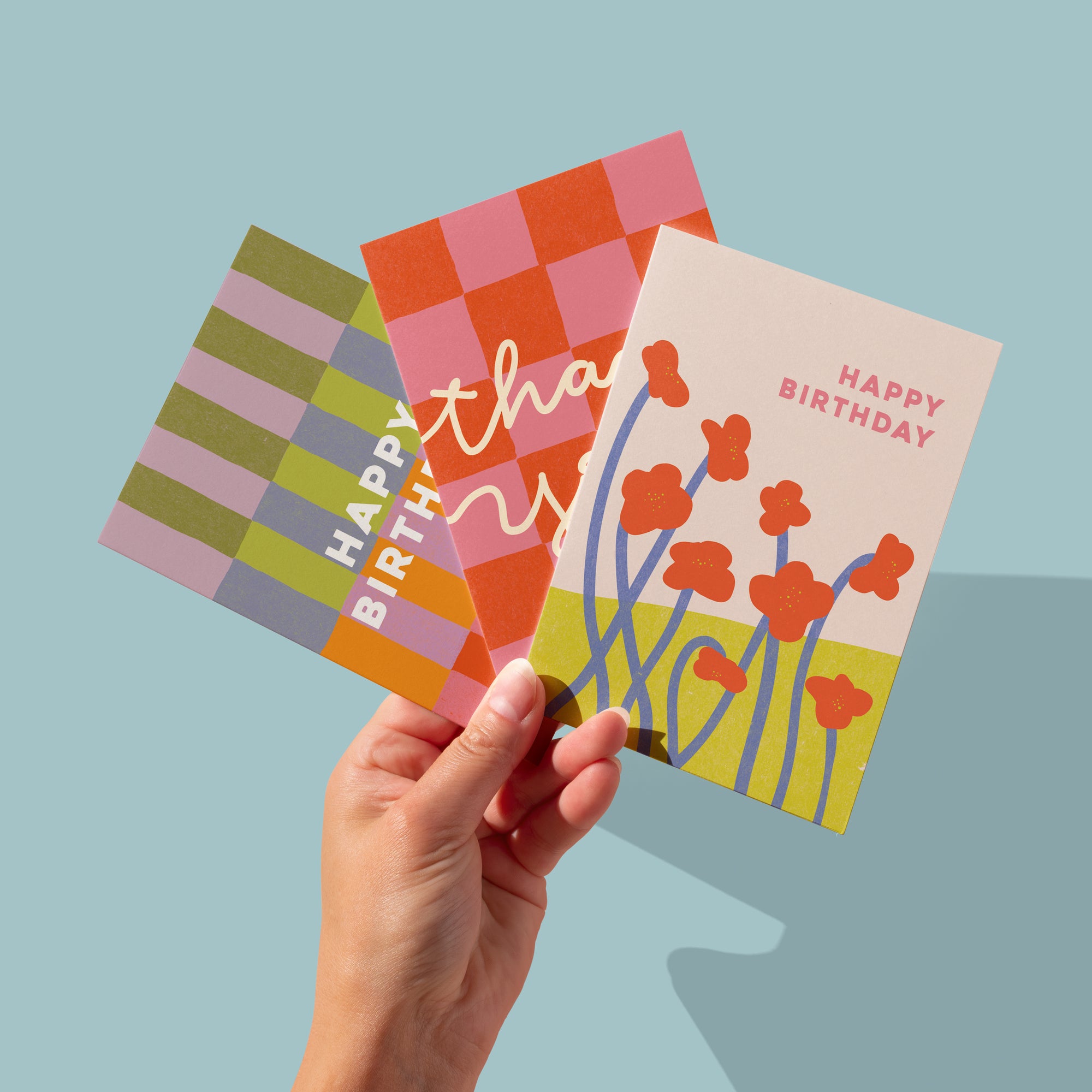 Textured Vase - Hand-Illustrated Modern Floral Greeting Card