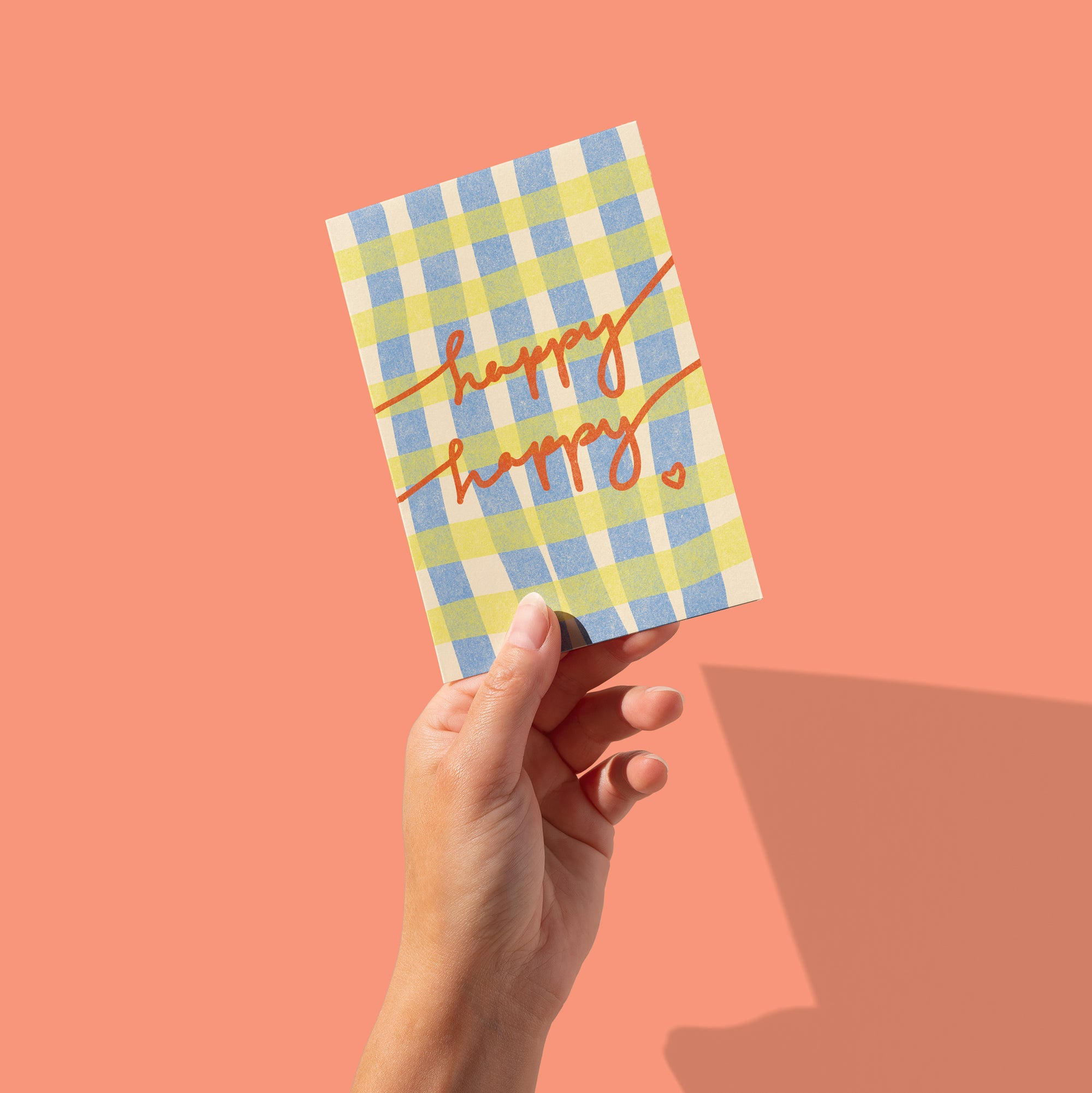 Happy Happy - Modern Gingham Greeting Card