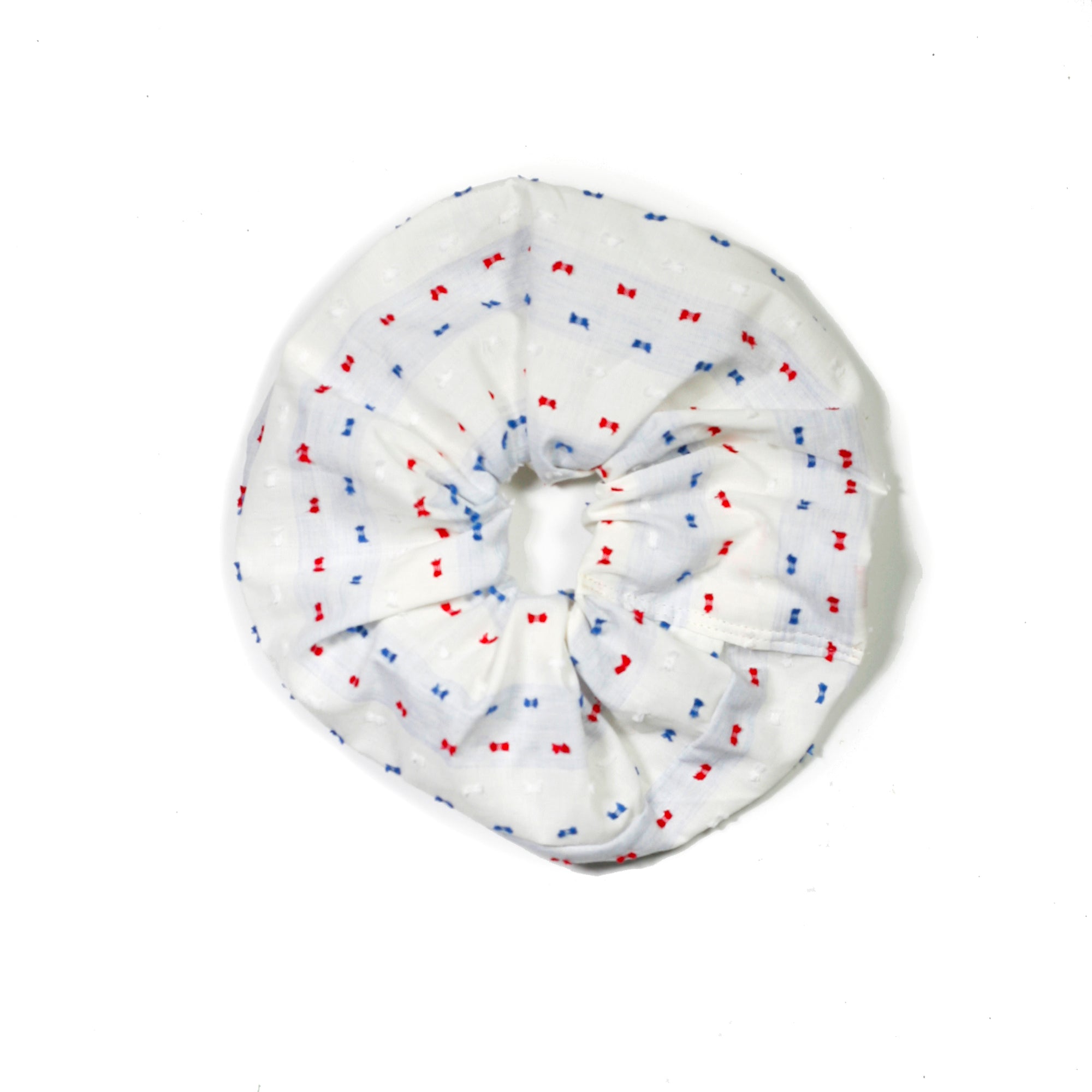 Jumbo Zero-Waste Scrunchie: Bows Adorable Primary Color Hair Accessory