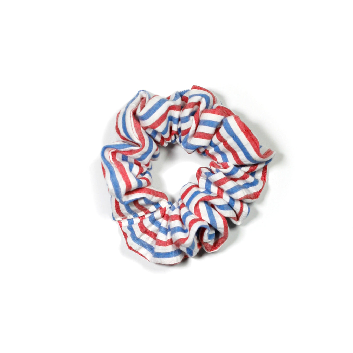 Zero-Waste Scrunchie: Parlor Primary Color Stripe Hair Accessory