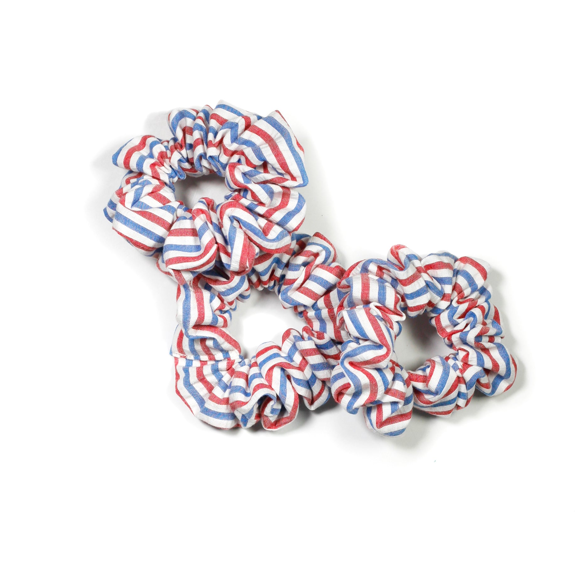Zero-Waste Scrunchie: Parlor Primary Color Stripe Hair Accessory