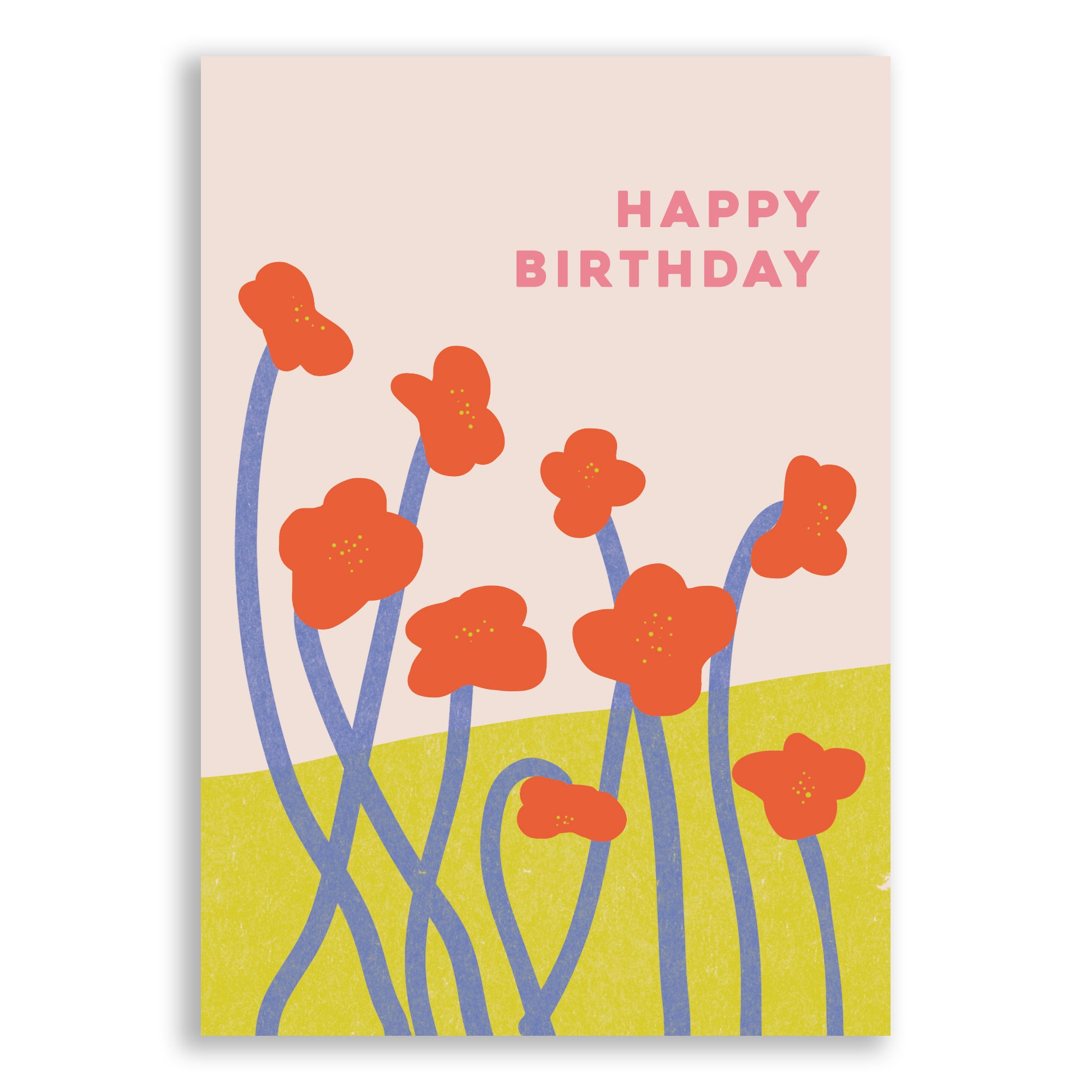 Birthday Flowers - Modern Floral Birthday Card