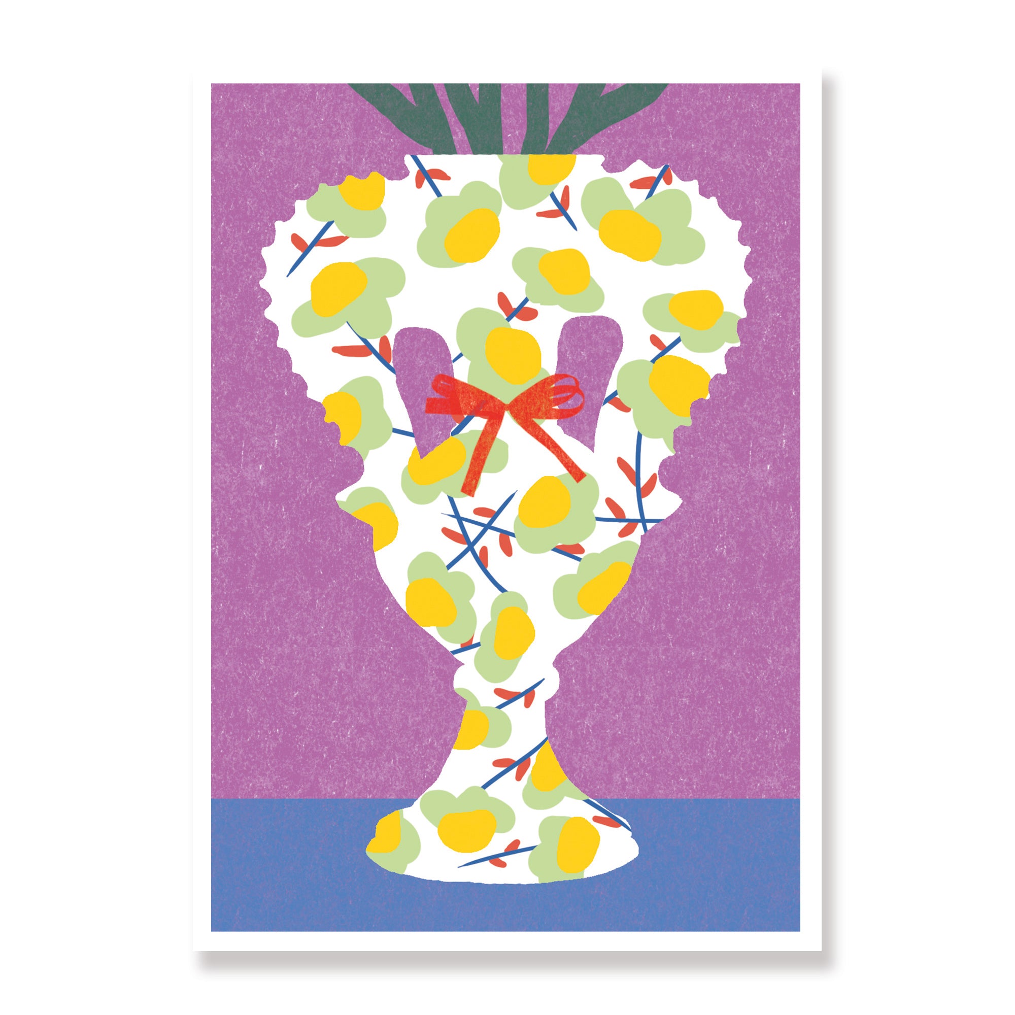 The Frilly Vase - Modern Floral Greeting Card