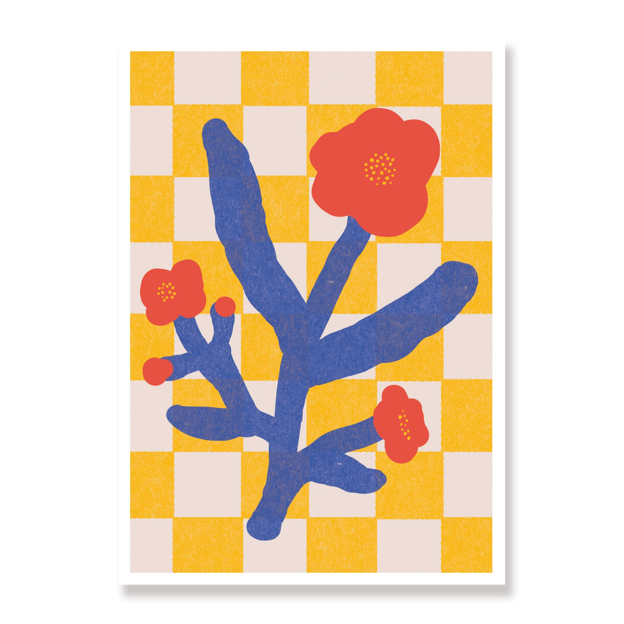The Red Flowers - Modern Floral Greeting Card