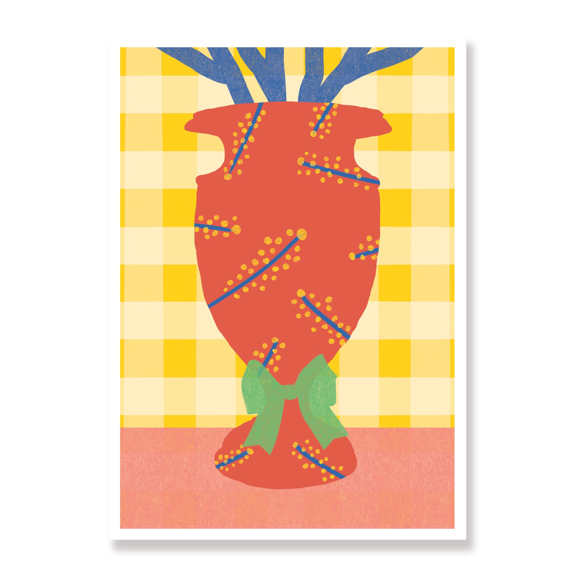 The Red Urn - Floral Greeting Card