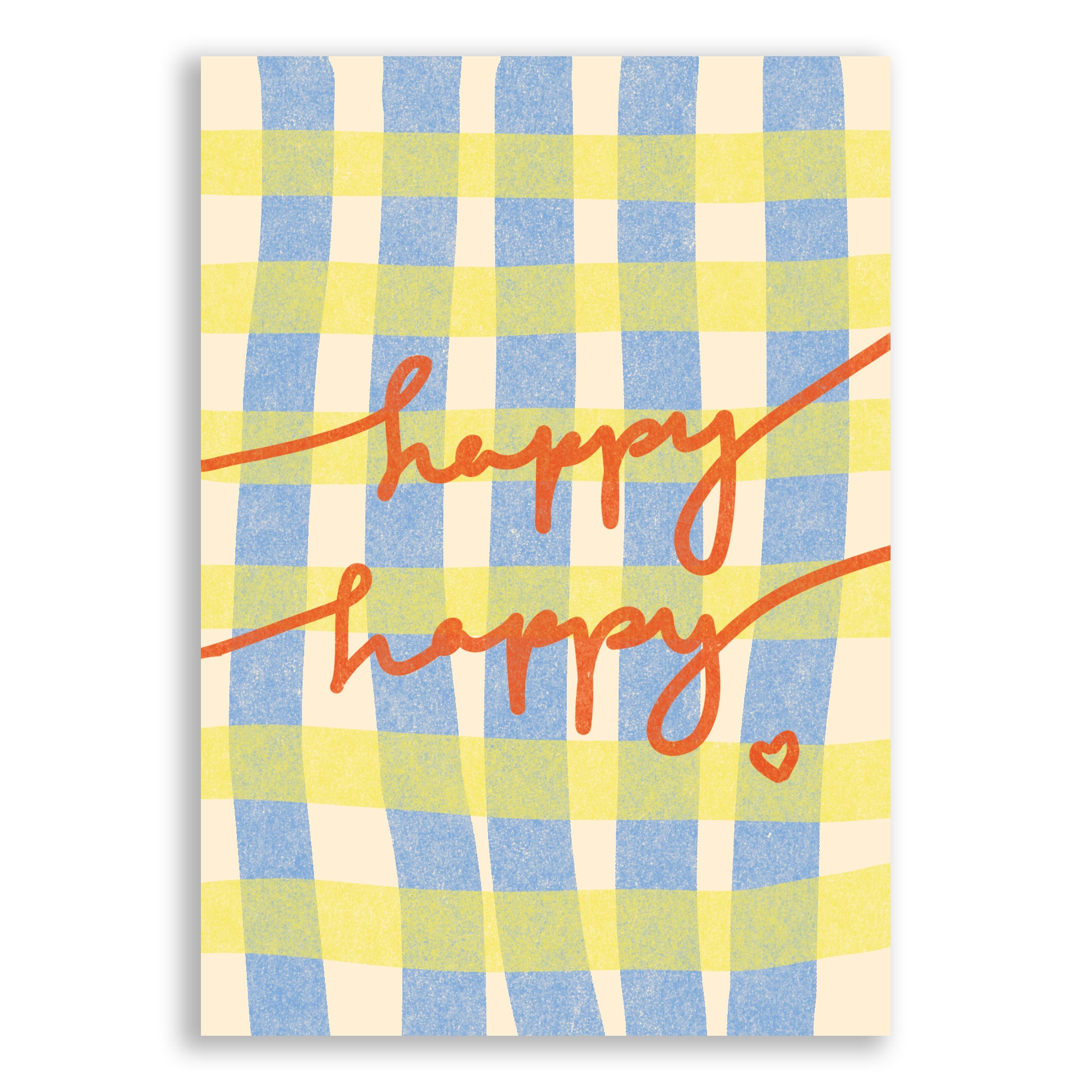 Happy Happy - Modern Gingham Greeting Card