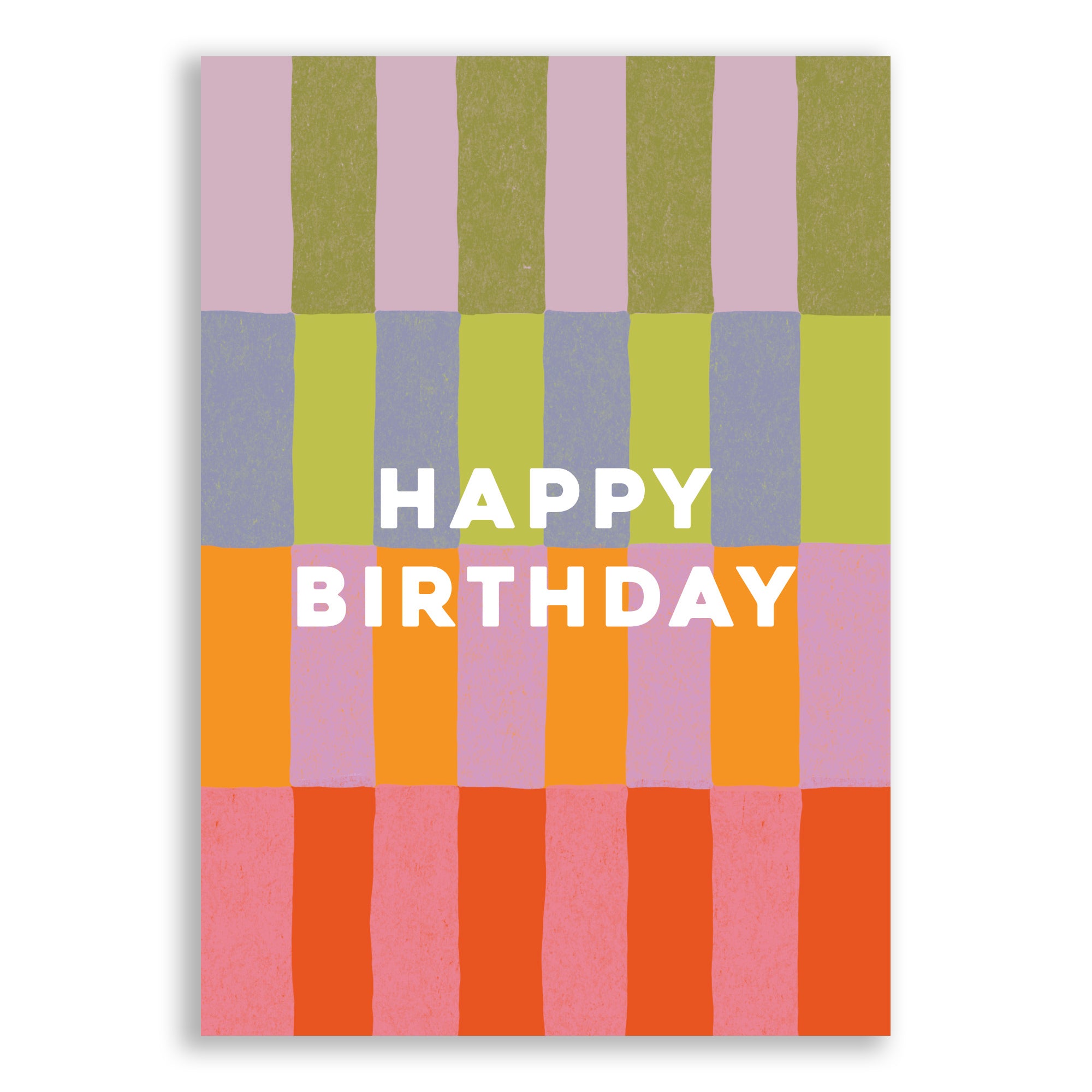 Color Bars - Modern Geometric Birthday Card