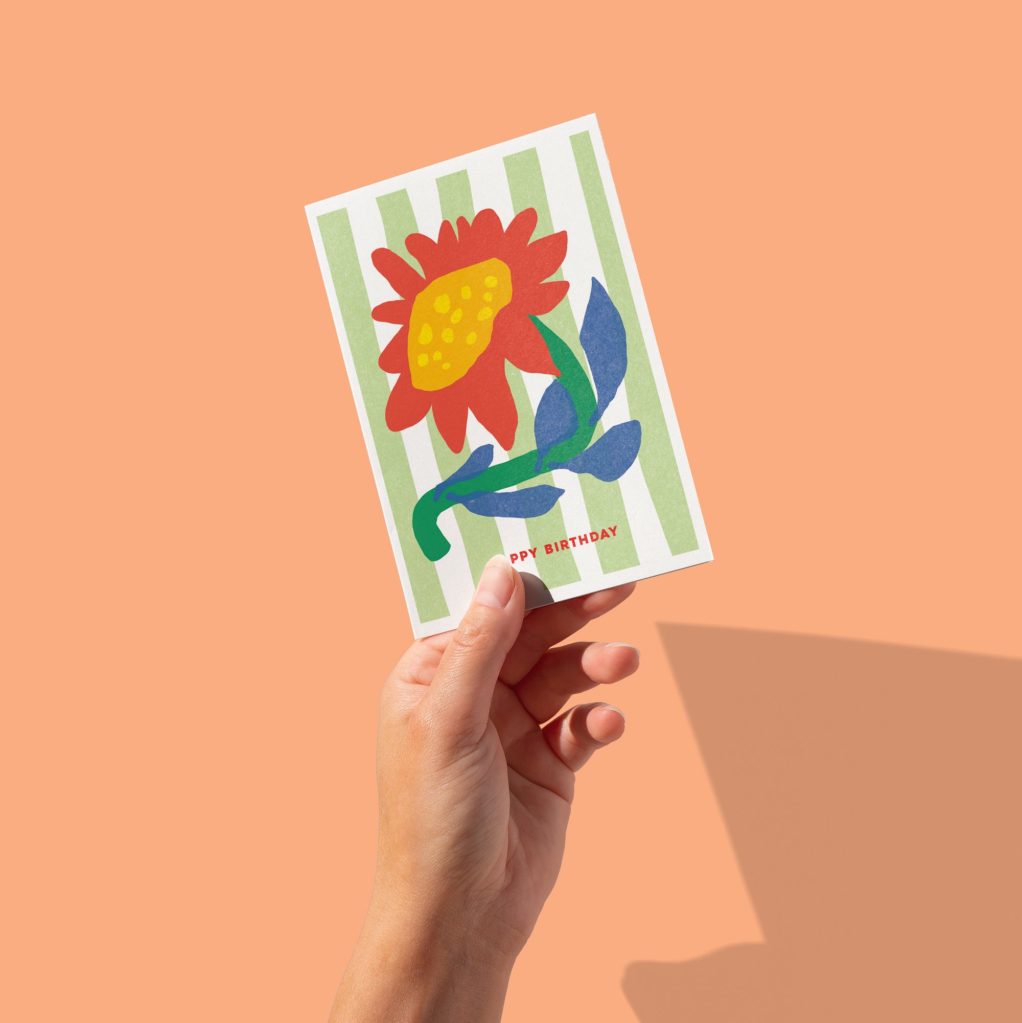 Sunflower - Modern Floral Birthday Card