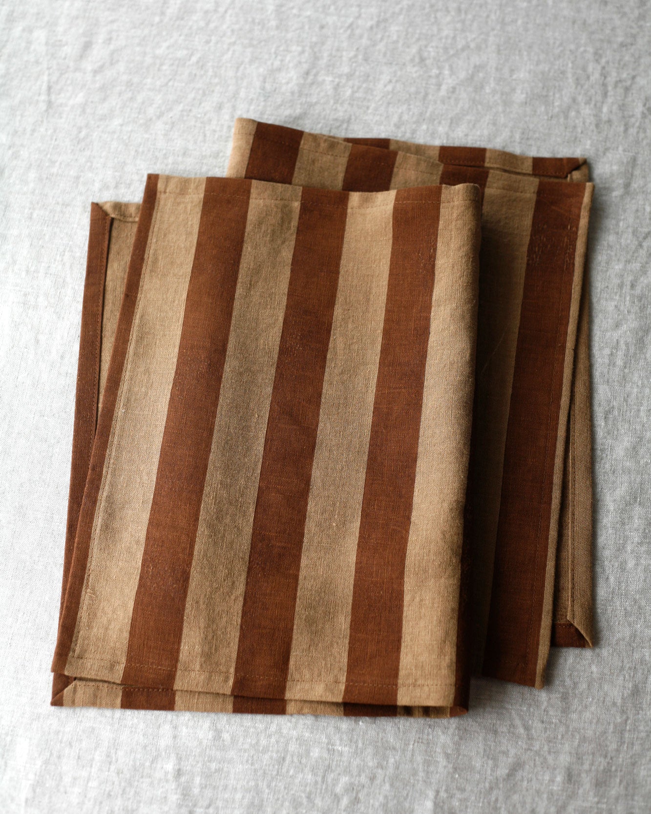 The Fall Table | Striped Placemats in Nutmeg - Set of 2