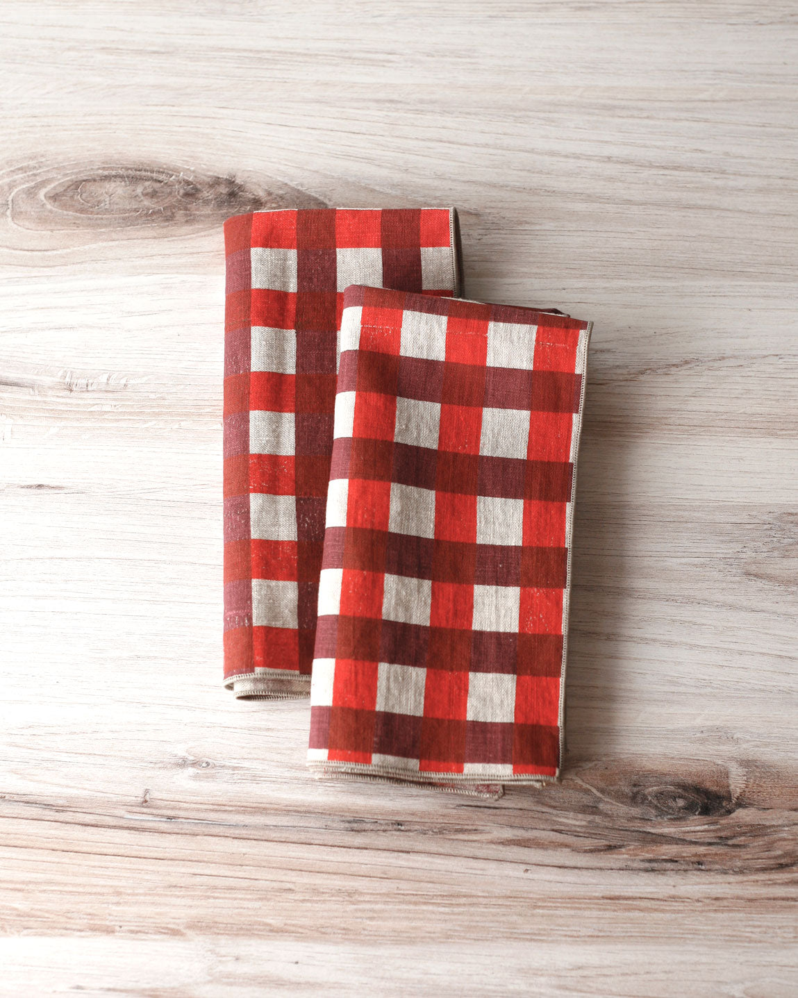 The Holiday Table | Plaid Dinner Napkins in Mulled Wine - Set of 2