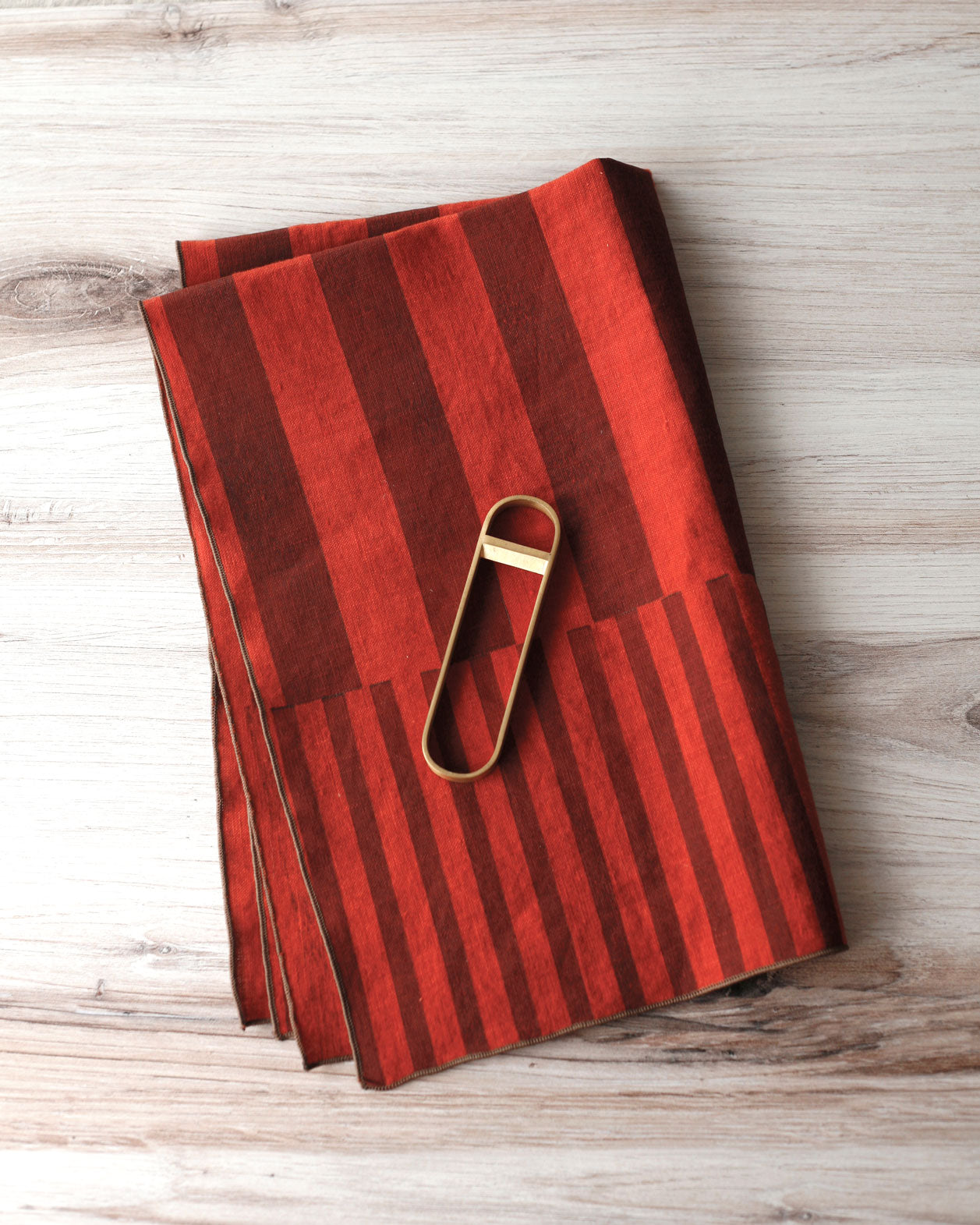 The Holiday Table | Striped Tea Towel in Ruby