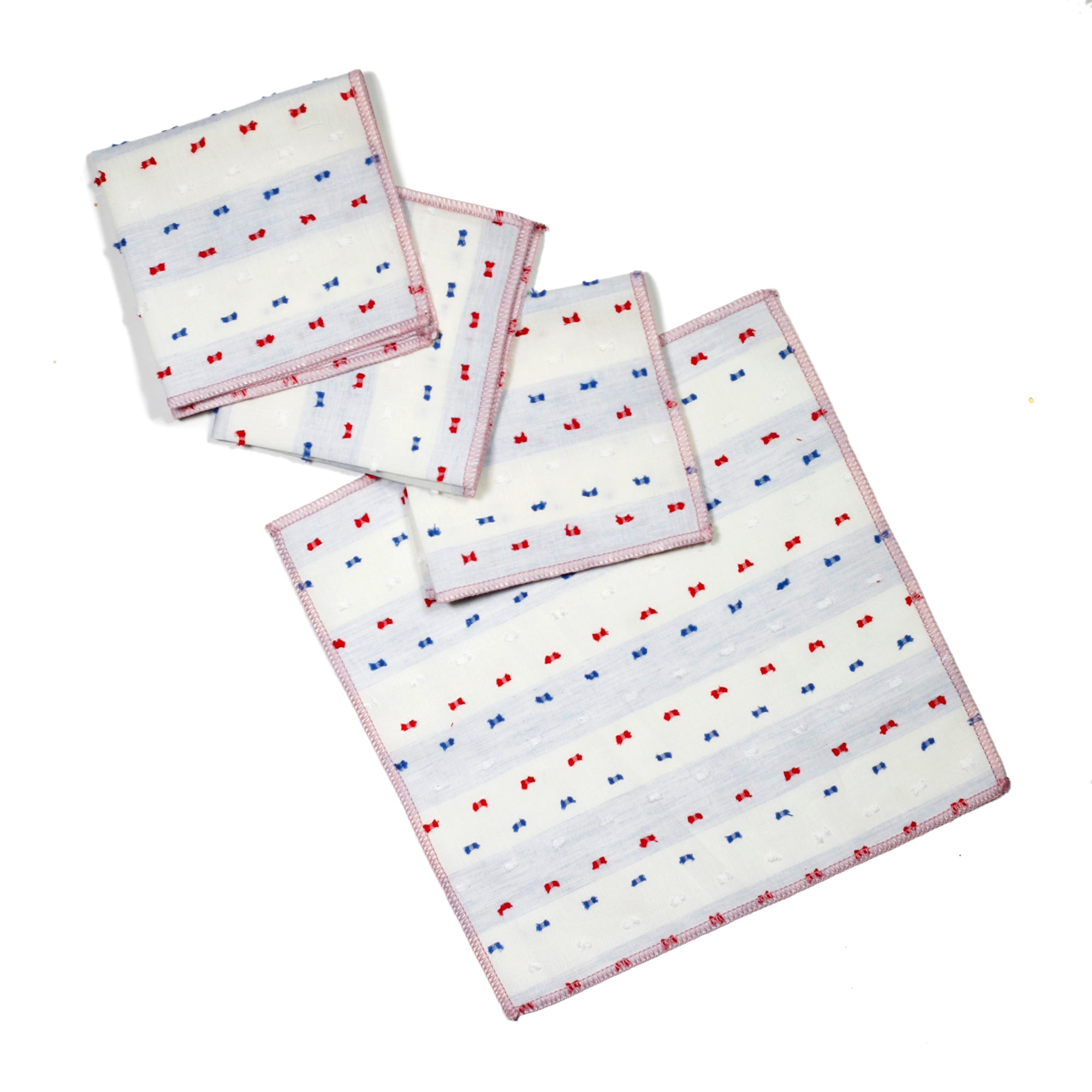 Bows Adorable Primary Color Cocktail Napkins, Set of 4