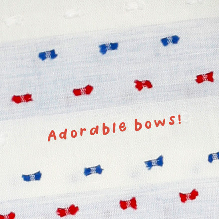 Bows Adorable Primary Color Cocktail Napkins, Set of 4