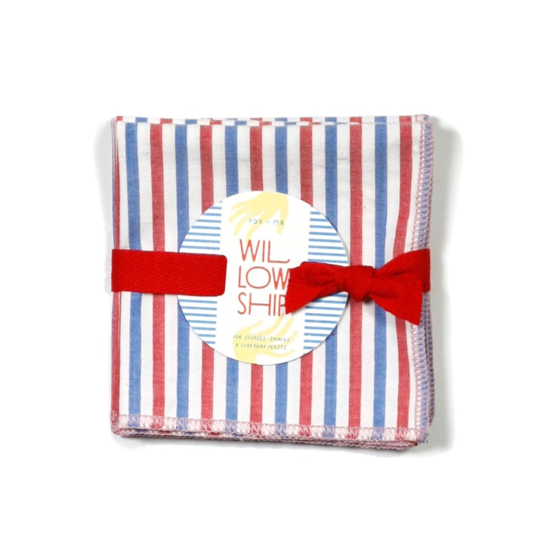 Parlor Primary Color Striped Cocktail Napkins, Set of 4