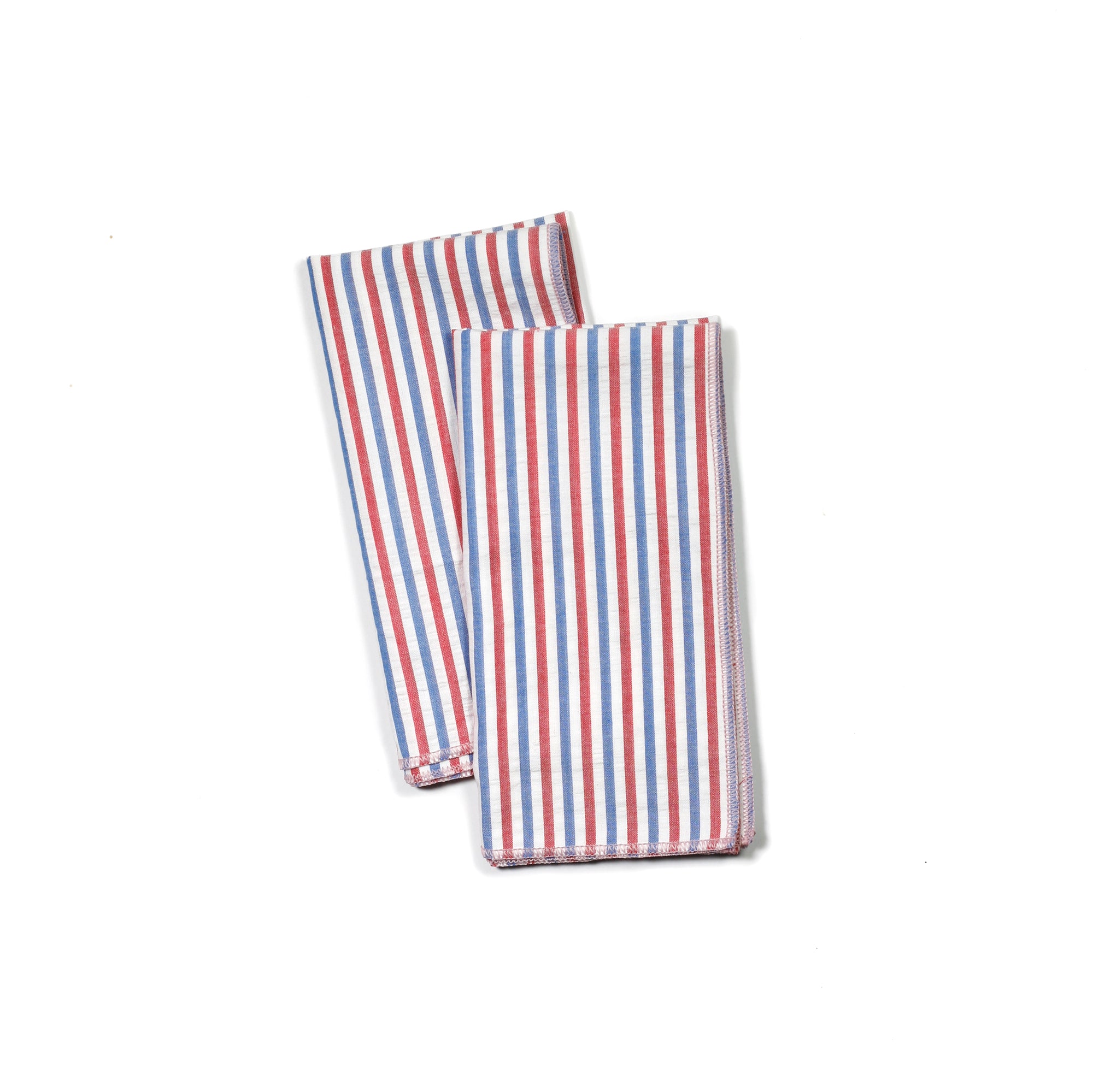 Parlor Primary Color Striped Dinner Napkins, Set of 2