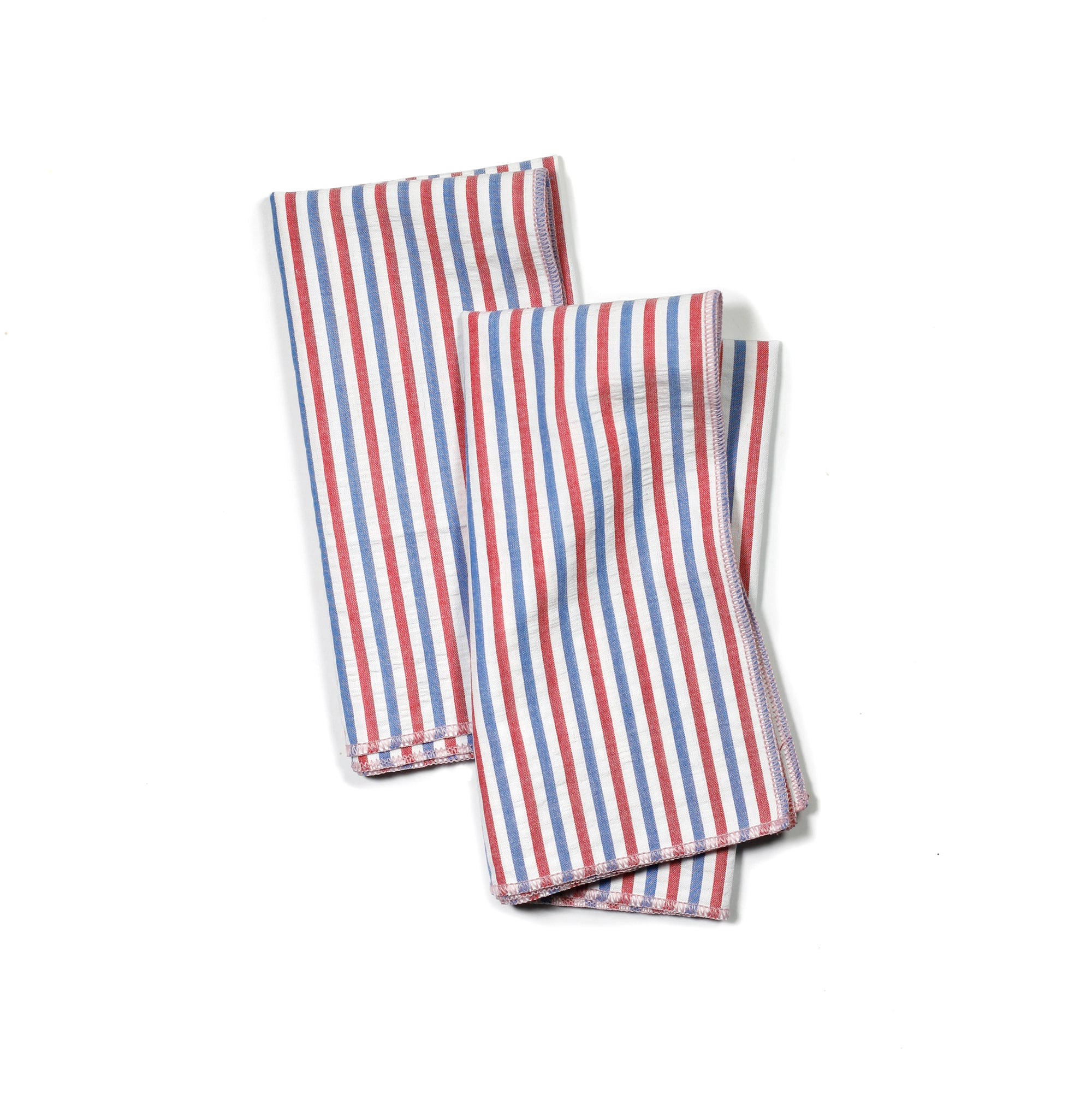 Parlor Primary Color Striped Dinner Napkins, Set of 2