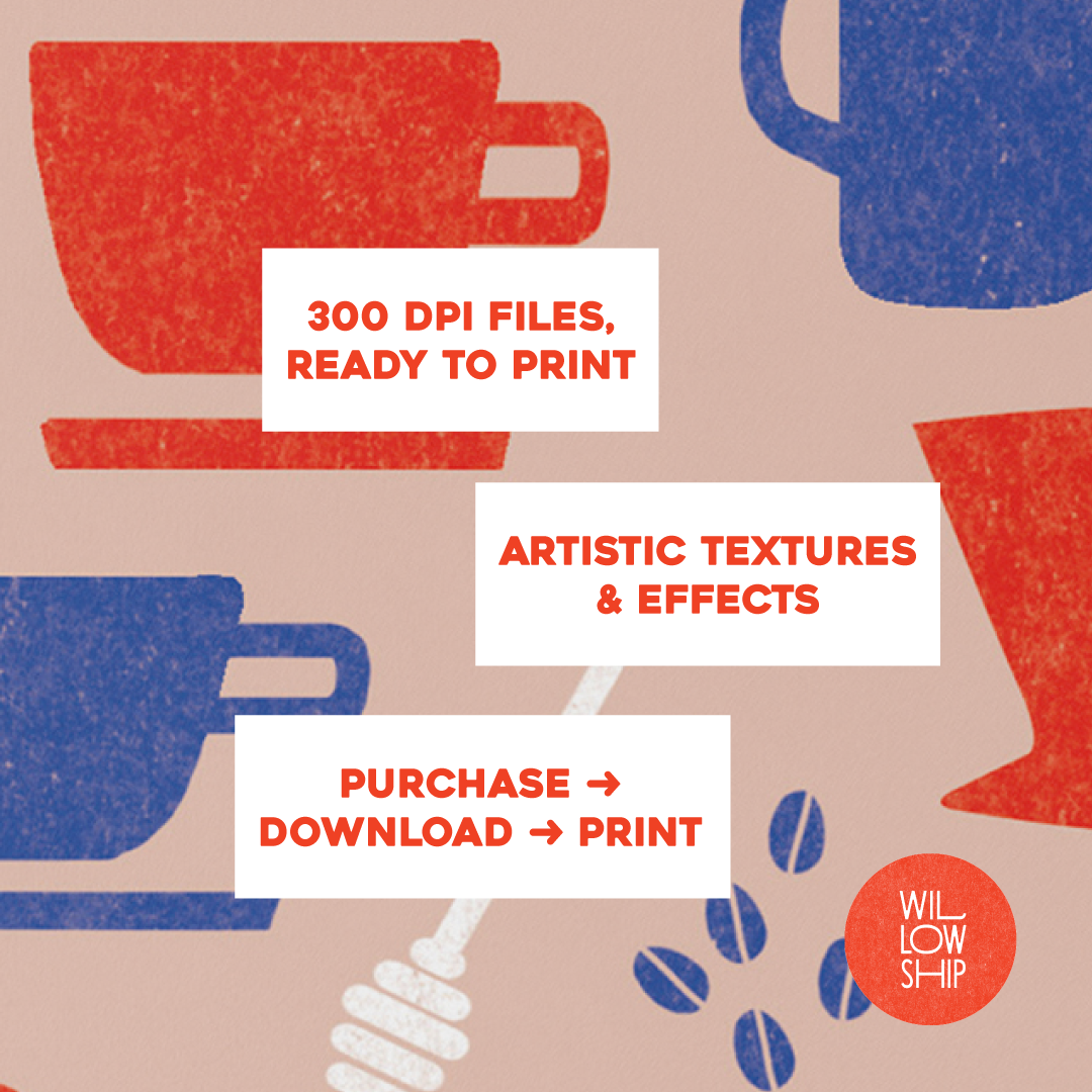 Promotional graphic for artistic textures and effects with text and abstract shapes.