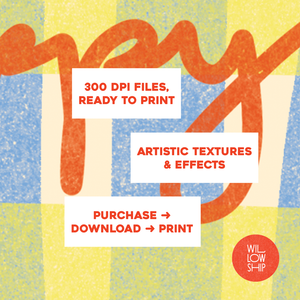Promotional graphic for artistic textures and effects with text and abstract design.