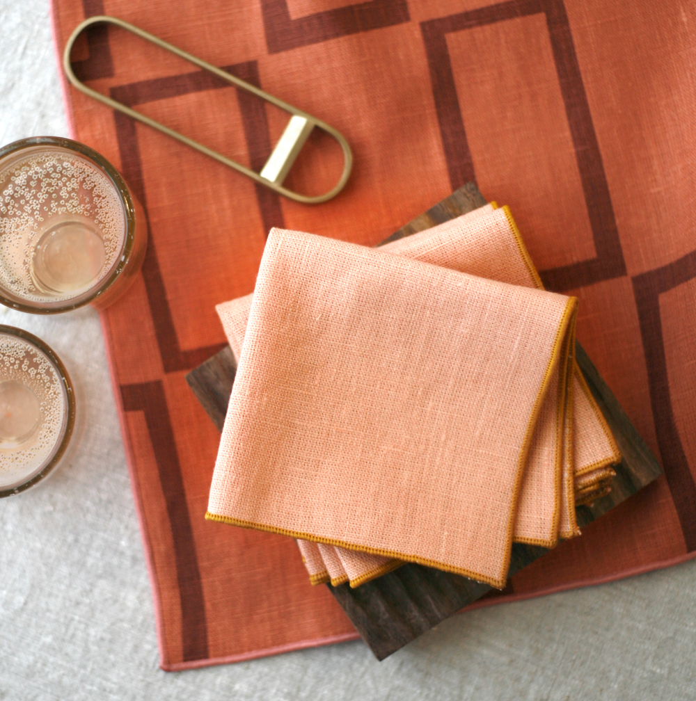 Everyday Linens | Canteloupe Cocktail Napkins | Set of 4