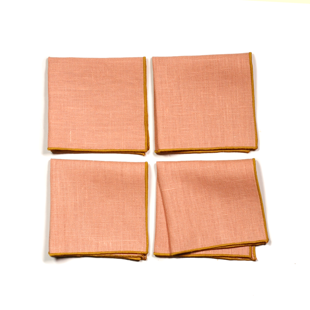 Everyday Linens | Canteloupe Cocktail Napkins | Set of 4