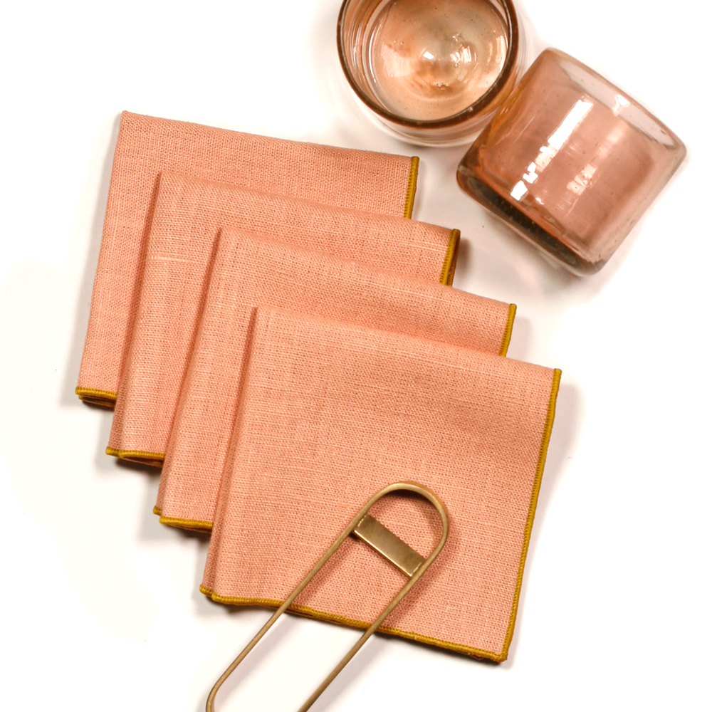 Everyday Linens | Canteloupe Cocktail Napkins | Set of 4