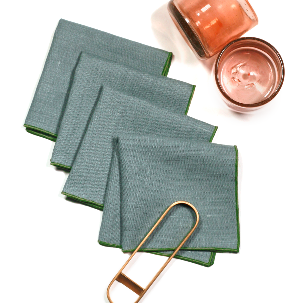 Everyday Linens | Spirulina Cocktail Napkins | Set of 4