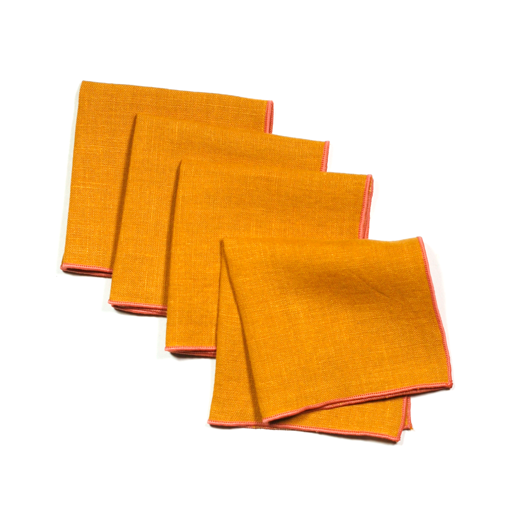 Everyday Linens | Turmeric Cocktail Napkins | Set of 4