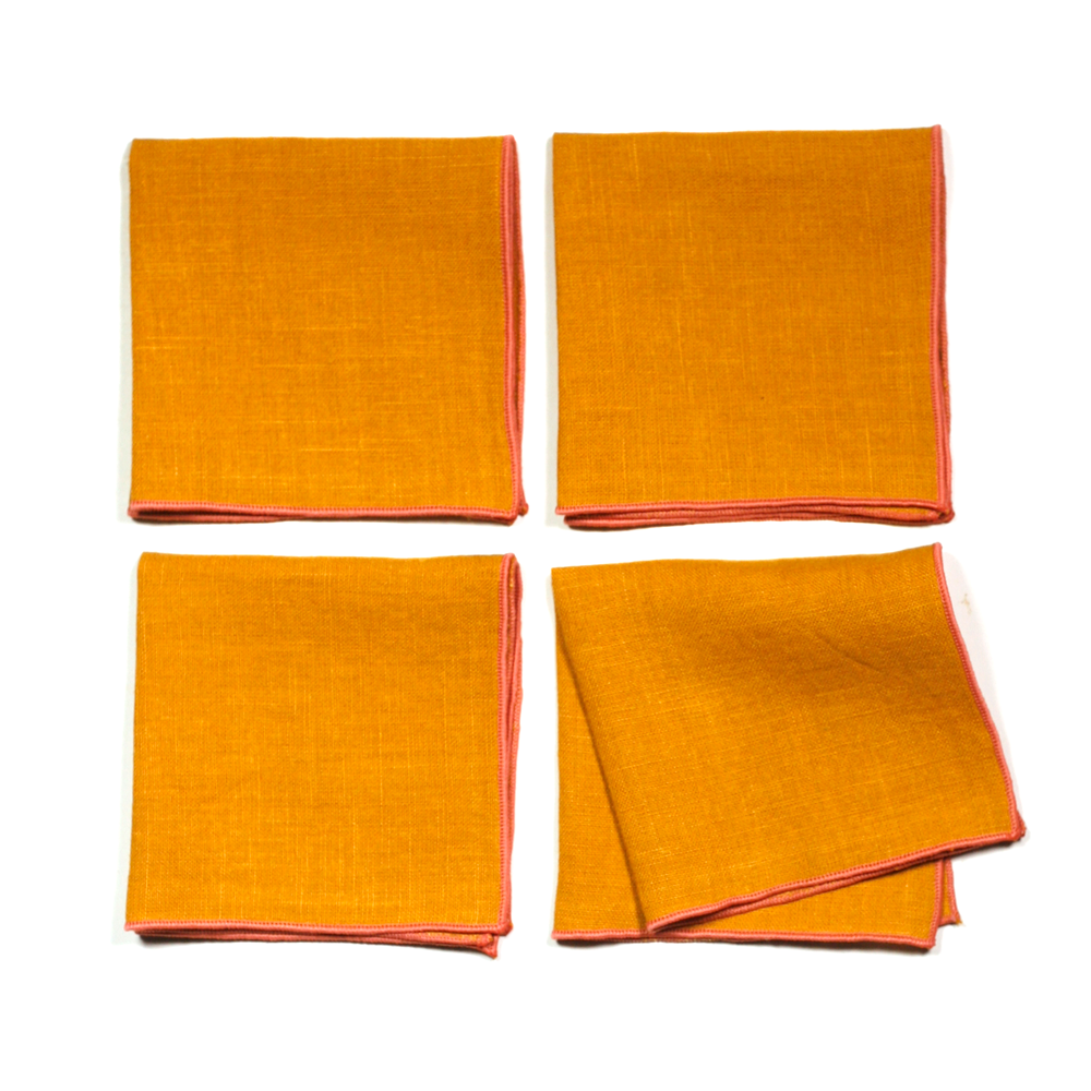 Everyday Linens | Turmeric Cocktail Napkins | Set of 4