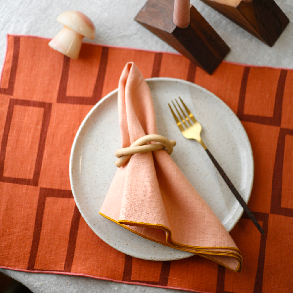 Everyday Linens | Cantaloupe Dinner Napkins | Set of 2