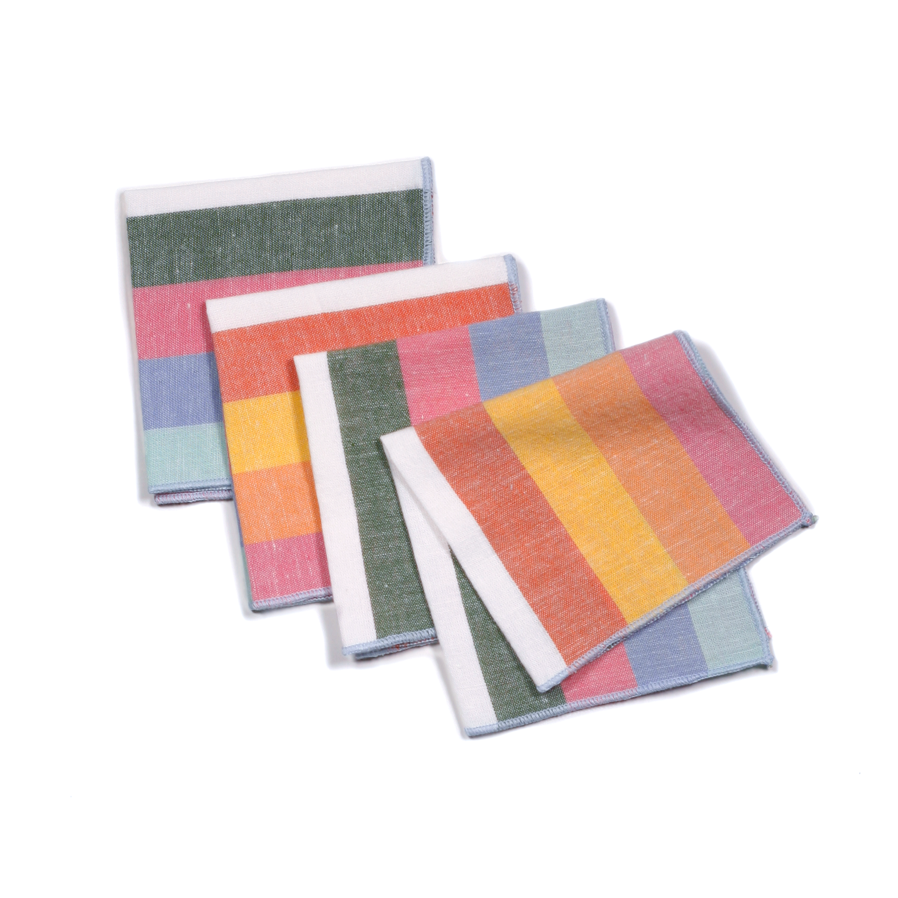 Sunwash Striped Cocktail Napkins, Set of 4