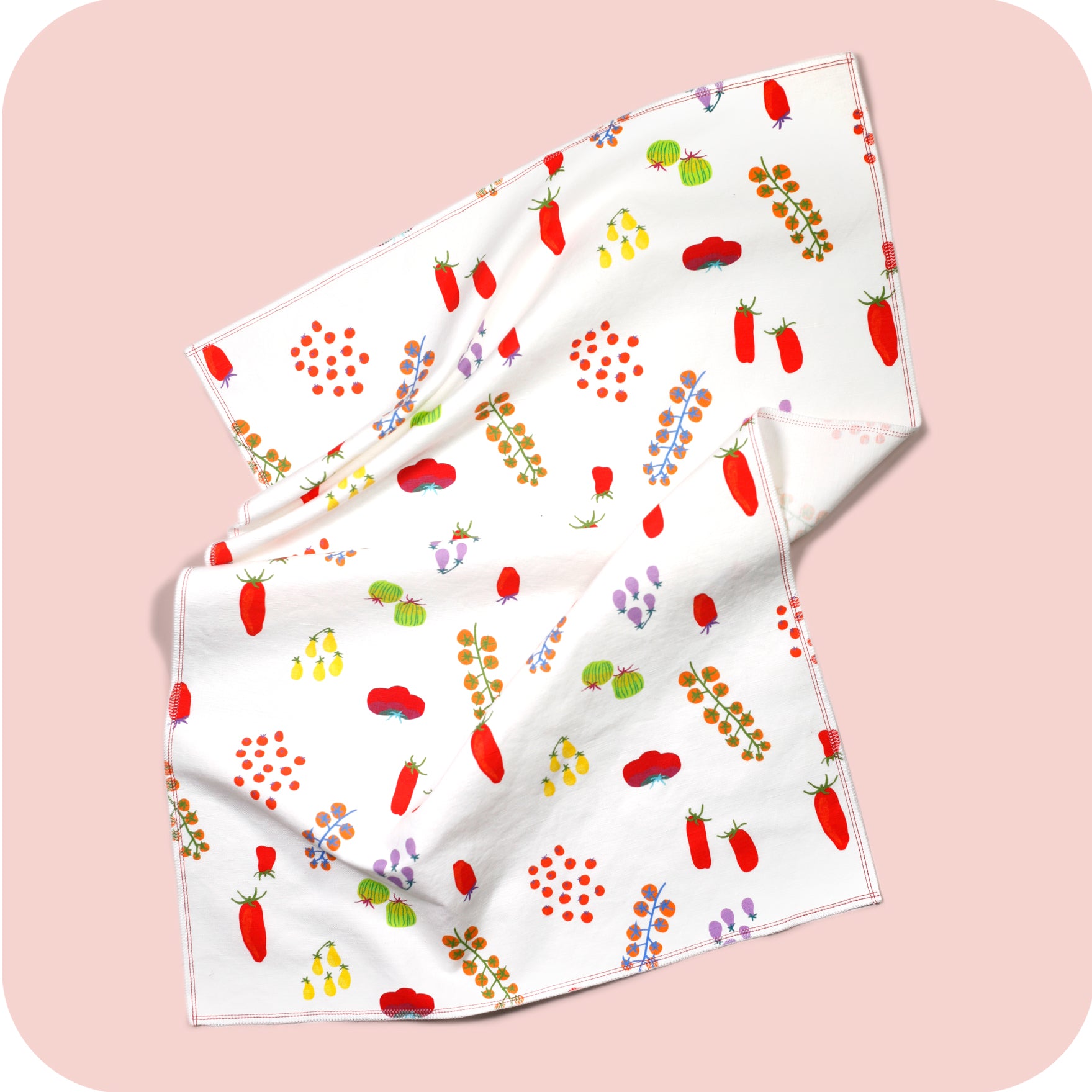 Tutti Tomati - Linen/Cotton Illustrated Tea Towel