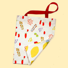 Limited-edition tomato print tote bag – colorful reusable cotton-linen tote by Willow Ship