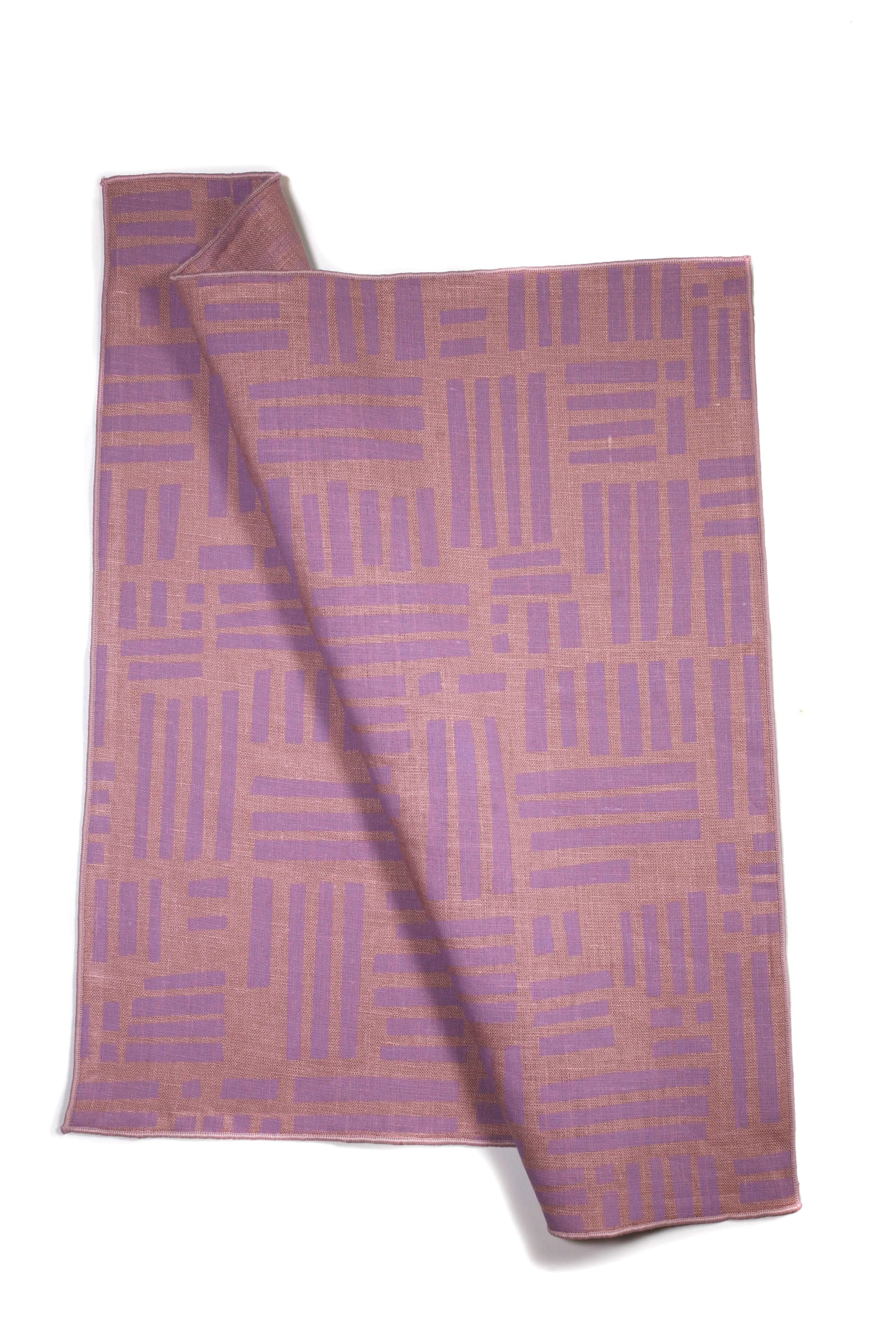 'Maze' Dinner Napkins in Amethyst - Set of 2