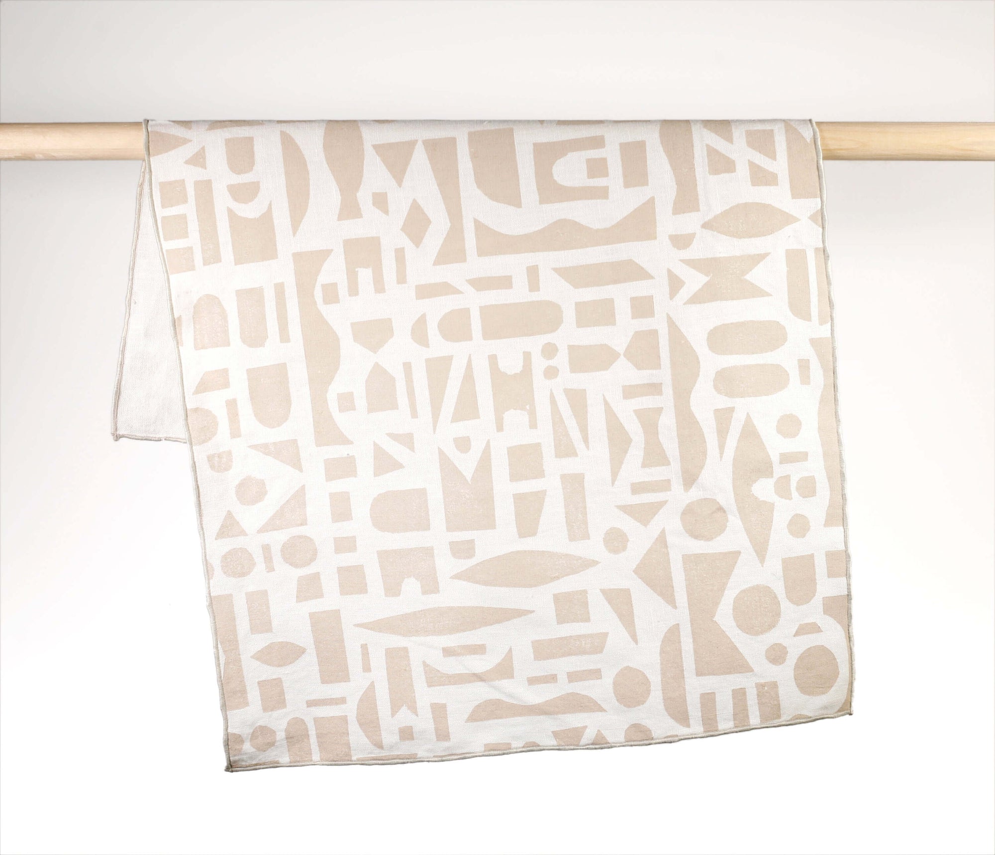 'Mixta' 100% Linen Tea Towel in Sand colorway