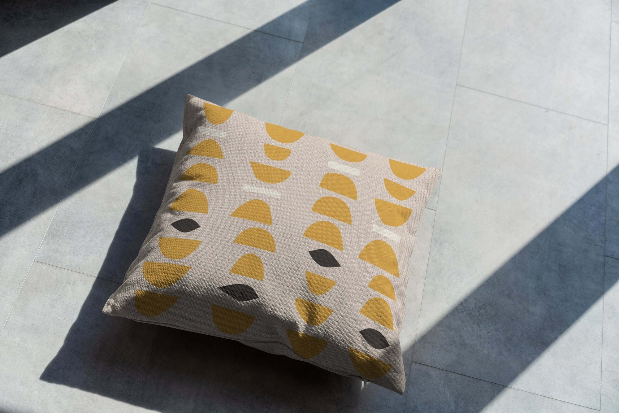 NEW Stacks Print 100% Linen Square Pillow