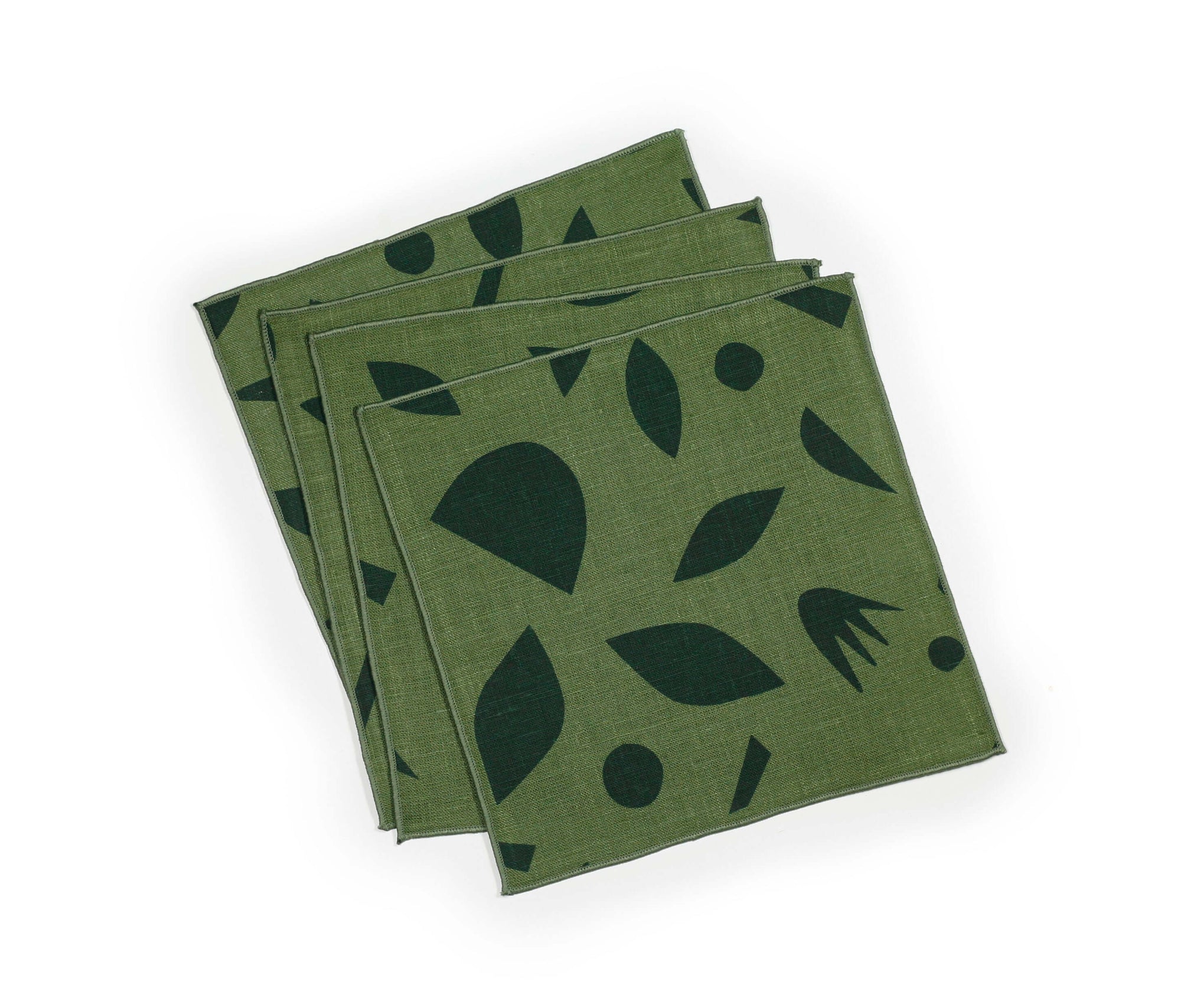 'Decon Floral' Cocktail Napkins - Set of 4