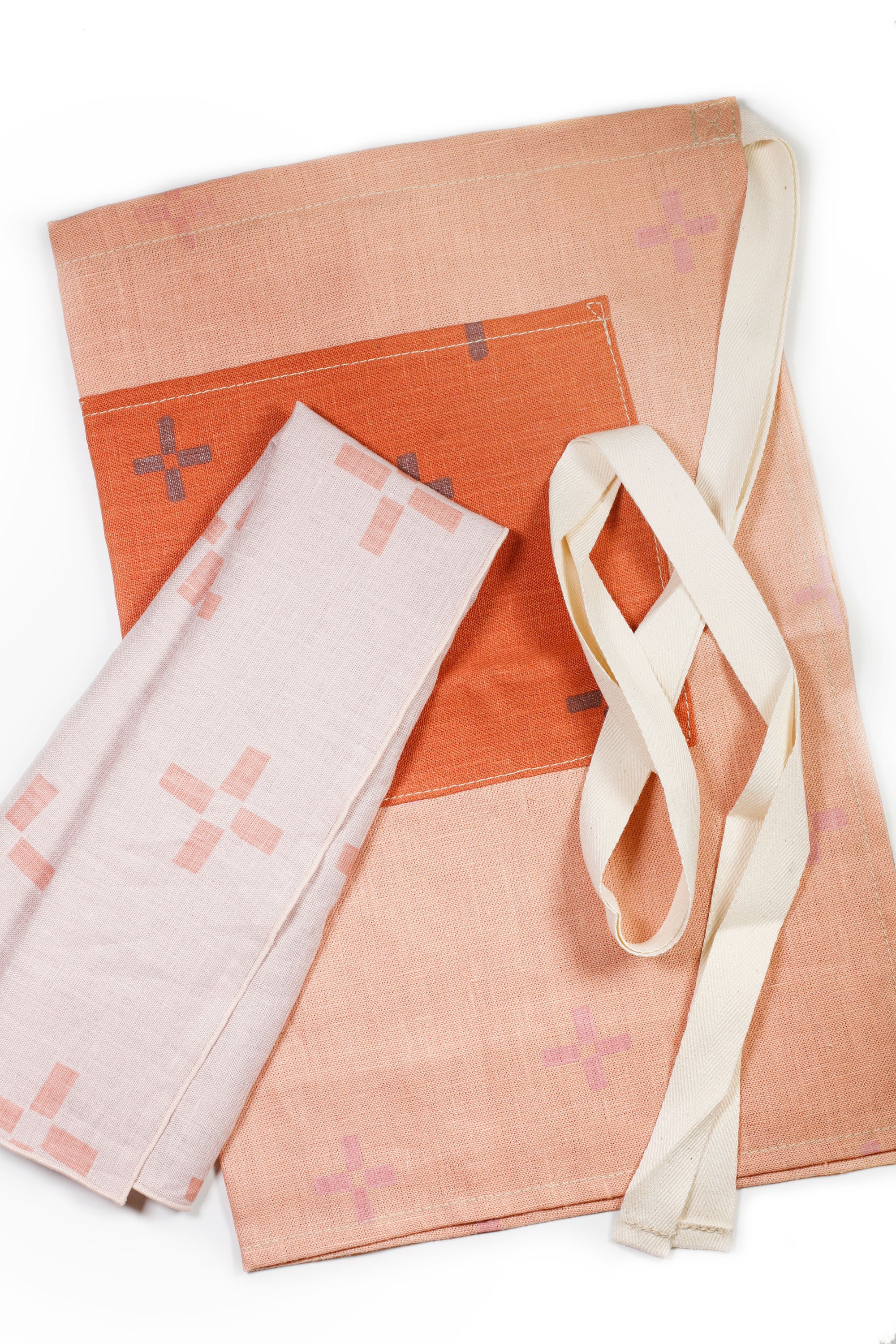 'Hana' Café Apron + Tea Towel Gift Set