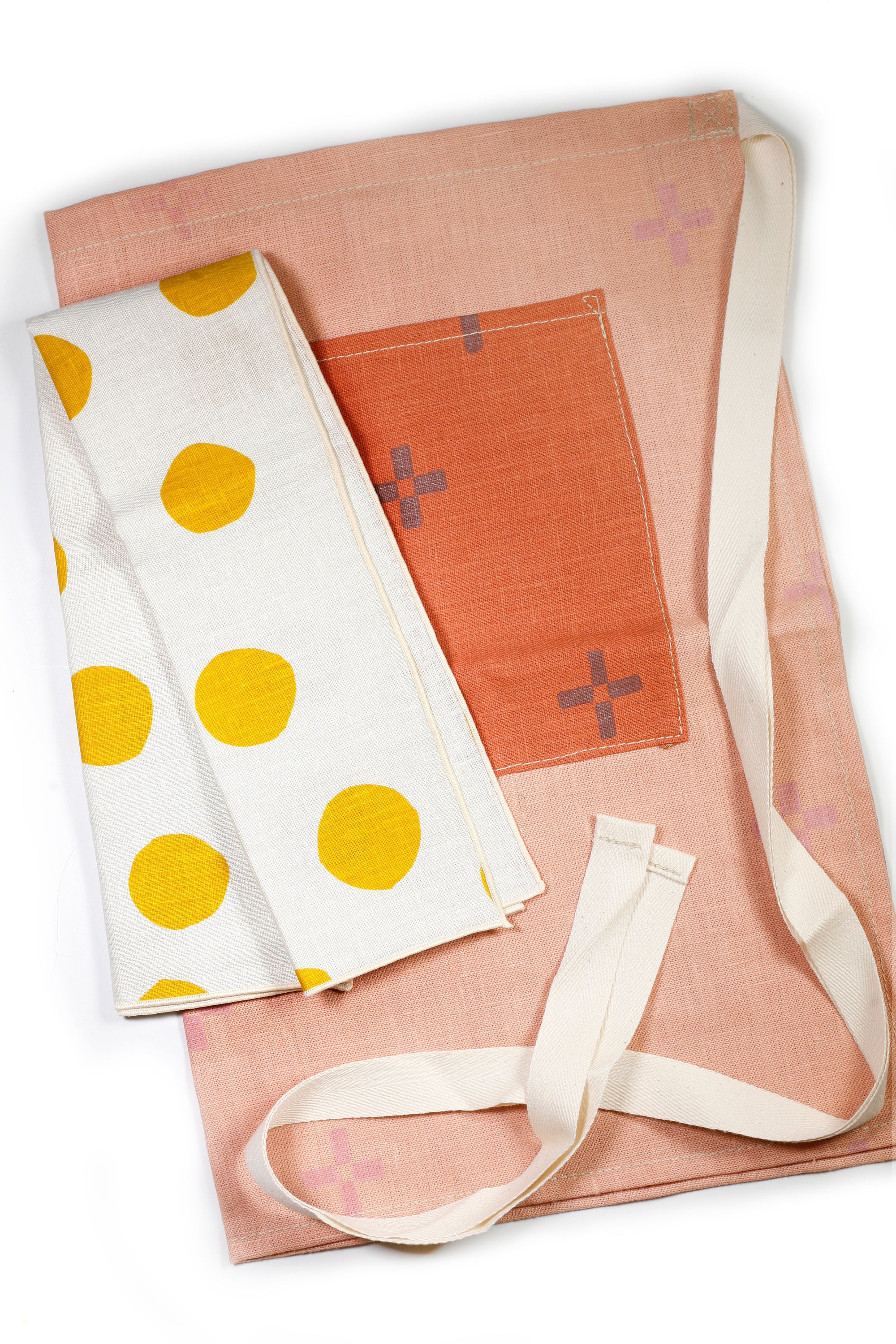 'Hana' Café Apron + Tea Towel Gift Set