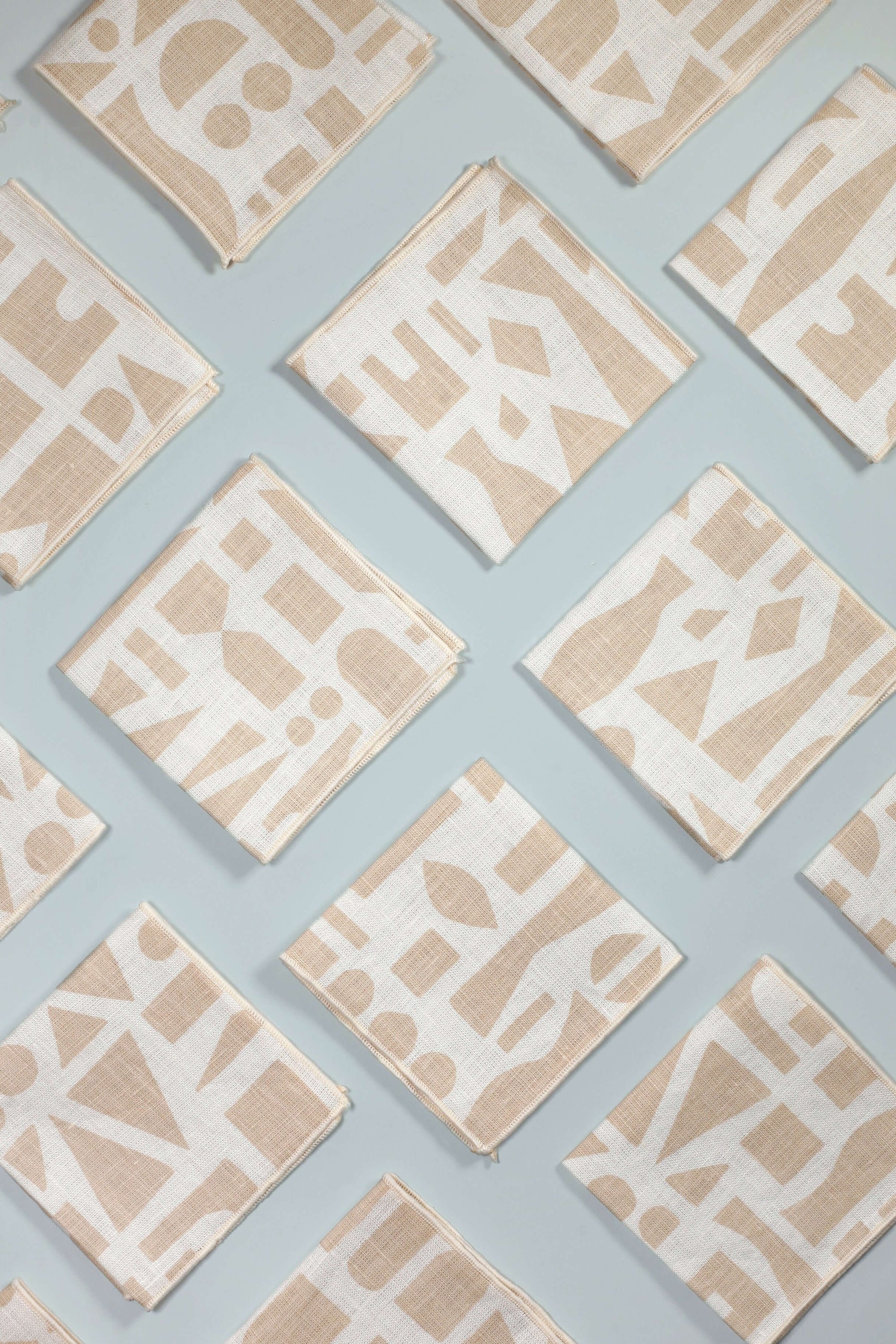 'Mixta' Cocktail Napkin Set in Sand - Set of 4