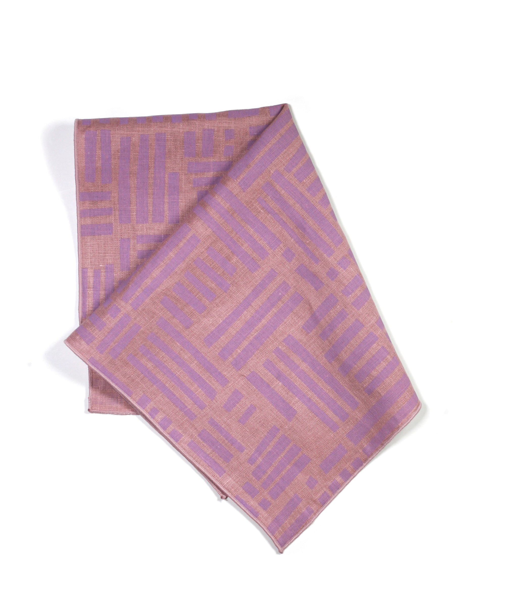 Bundle: 'Maze' Hand-Printed Linens, Dinner and Drinks for 4
