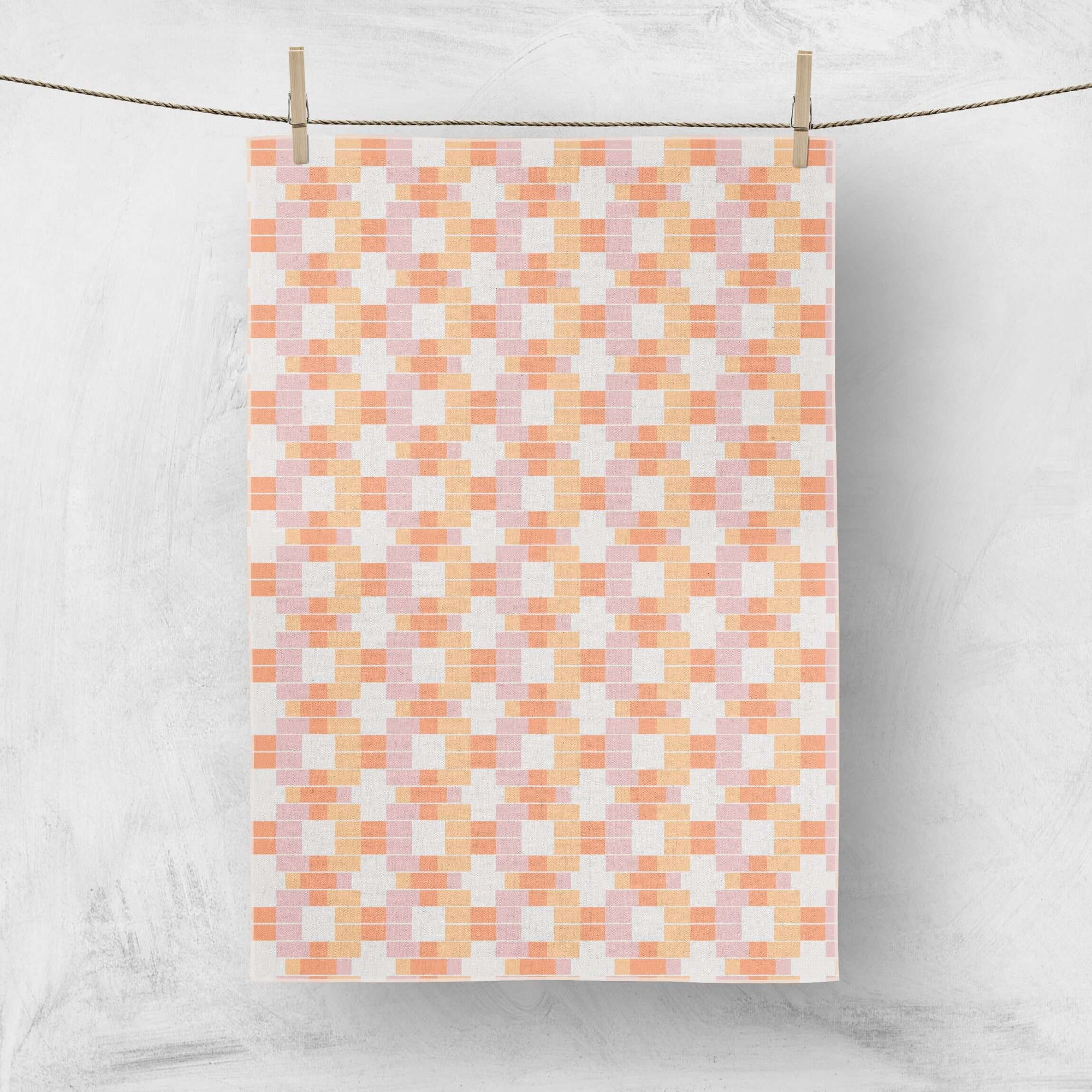NEW Lattice Print - 100% Linen Tea Towel